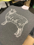 Knit with us sheep shirt