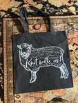 Knit with us tote bag