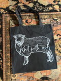 Knit with us tote bag